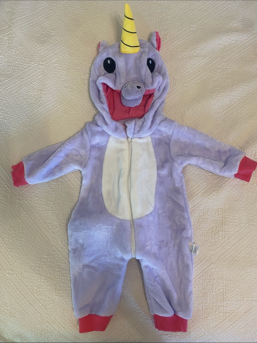 Unicorn Plush Hooded Onesie Costume